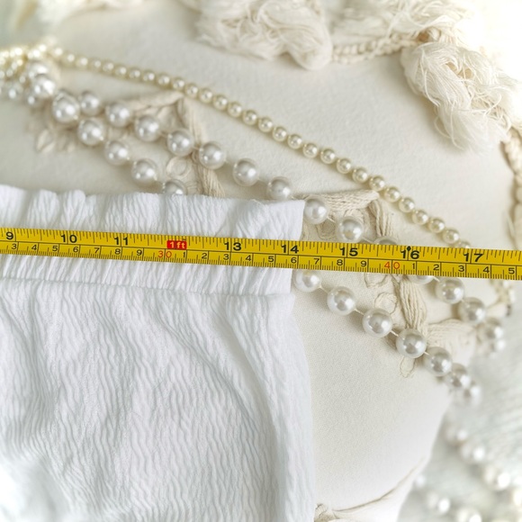 YOU SAY | M | Henley Ruffle Tank Gauze Top Bottom Button Stretch Pajama Set NWT - Picture 11 of 16